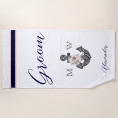 Bruiloft Nautilus Bloemanker Roze Marine Bruiden Strandlaken (Voorkant)