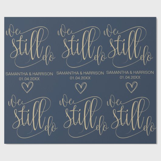 Bruiloft Nautische Favor Classic We doen nog steed Cadeaupapier (Vlak)