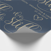 Bruiloft Nautische Favor Classic We doen nog steed Cadeaupapier (Hoek)