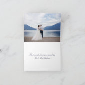 Bruiloft Navy Gold Bedankkaart (Binnen)