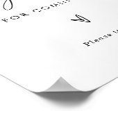 Bruiloft neem alsjeblieft één teken, huwelijksguns poster (Hoek)