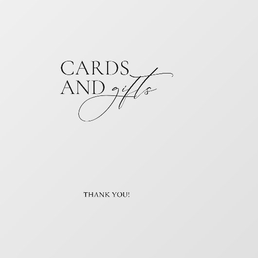 Bruiloft Neem een Gifts Spiegel Decal Sign Script (Vel)