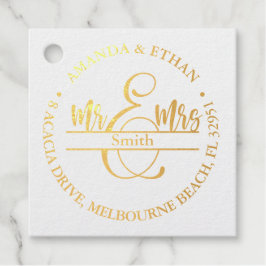 Bruiloft nieuw adres bedankjes labels