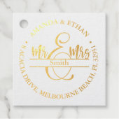 Bruiloft nieuw adres bedankjes labels (Voorkant)