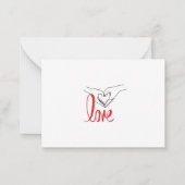 bruiloft notitiekaartje (Achterkant)