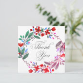 Bruiloft of douche Dank u kaarten (Staand voorkant)