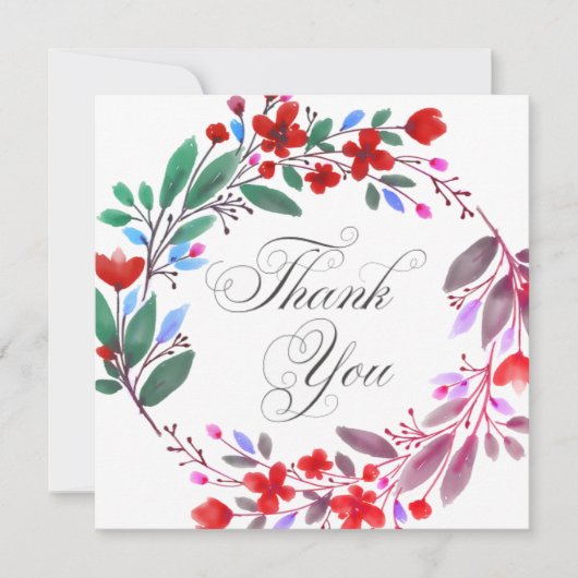 Bruiloft of douche Dank u kaarten (Voorkant)