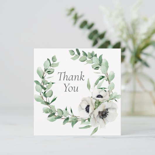 Bruiloft of douche Dank u kaarten (Staand voorkant)