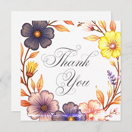 Bruiloft of douche Dank u kaarten (Voorkant / Achterkant)