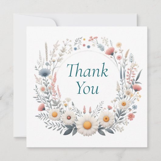 Bruiloft of douche Dank u kaarten (Voorkant)