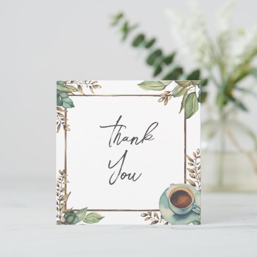 Bruiloft of douche Dank u kaarten (Staand voorkant)