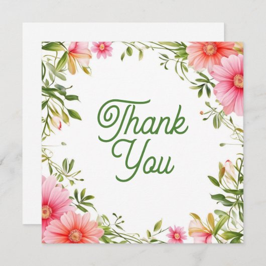 Bruiloft of douche Dank u kaarten (Voorkant / Achterkant)