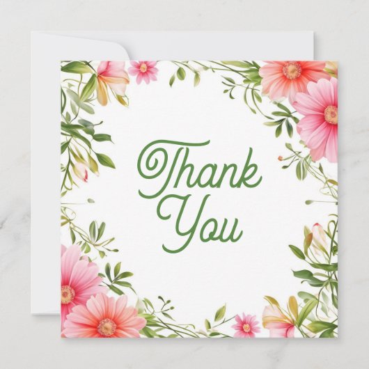 Bruiloft of douche Dank u kaarten (Voorkant)