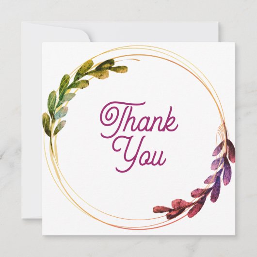 Bruiloft of douche Dank u kaarten (Voorkant)