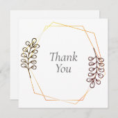 Bruiloft of douche Dank u kaarten (Voorkant / Achterkant)