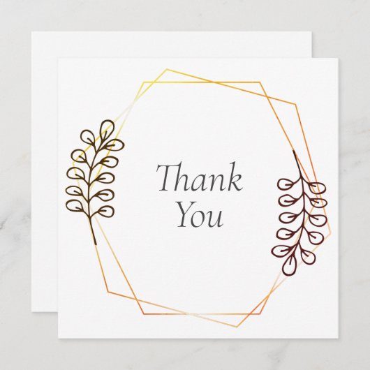 Bruiloft of douche Dank u kaarten (Voorkant / Achterkant)