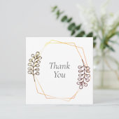 Bruiloft of douche Dank u kaarten (Staand voorkant)