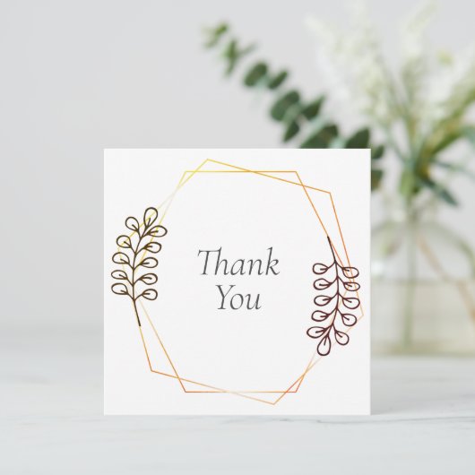 Bruiloft of douche Dank u kaarten (Staand voorkant)