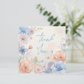 Bruiloft of douche Dank u kaarten (Staand voorkant)