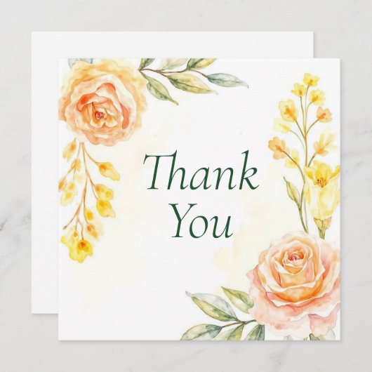 Bruiloft of douche Dank u kaarten (Voorkant / Achterkant)