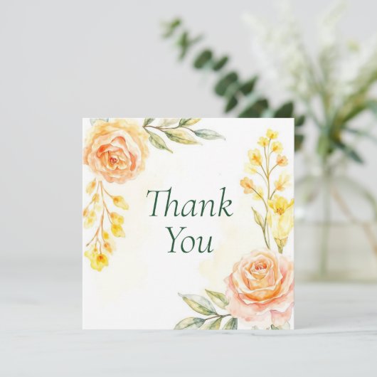 Bruiloft of douche Dank u kaarten (Staand voorkant)