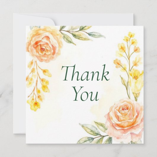 Bruiloft of douche Dank u kaarten (Voorkant)