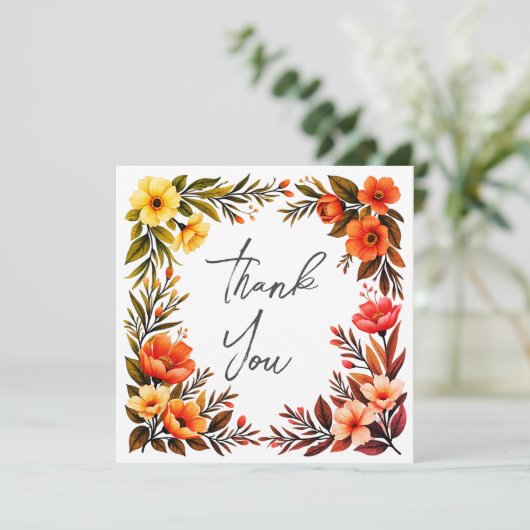 Bruiloft of douche Dank u kaarten (Staand voorkant)