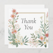 Bruiloft of douche Dank u kaarten (Voorkant / Achterkant)