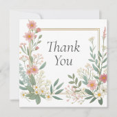 Bruiloft of douche Dank u kaarten (Voorkant)