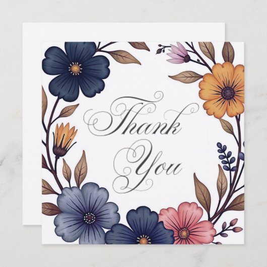 Bruiloft of douche Dank u kaarten (Voorkant / Achterkant)