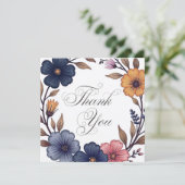 Bruiloft of douche Dank u kaarten (Staand voorkant)