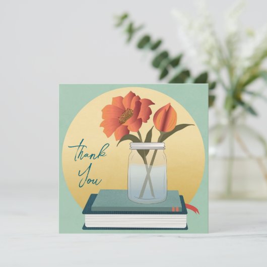 Bruiloft of douche Dank u kaarten (Staand voorkant)