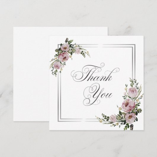 Bruiloft of douche Dank u kaarten (Voorkant / Achterkant)