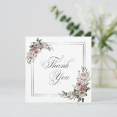 Bruiloft of douche Dank u kaarten (Staand voorkant)