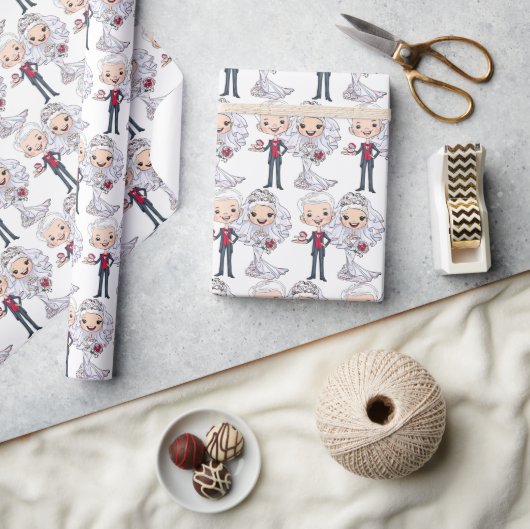Bruiloft of Huwelijk Cadeaupapier (Crafts)