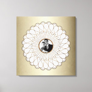 Bruiloft of Jubileum aangepaste foto gepersonalise Canvas Afdruk