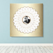 Bruiloft of Jubileum aangepaste foto gepersonalise Canvas Afdruk (Insitu (Houten vloer))