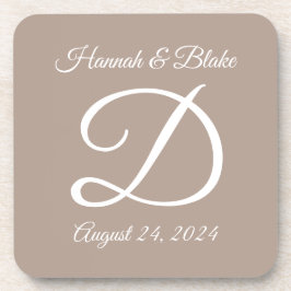 Bruiloft of jubileum harde plastic onderzetters