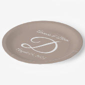 Bruiloft of jubileum papieren bordje (Gekanteld)