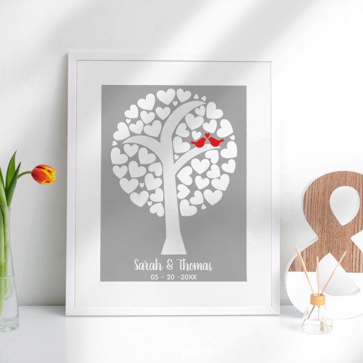 Bruiloft of jubileum wensen voor gasten van Liefde Poster