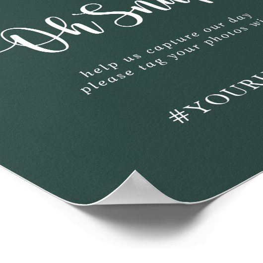 Bruiloft Oh Snap Rustieke String Lights Groen Poster (Hoek)