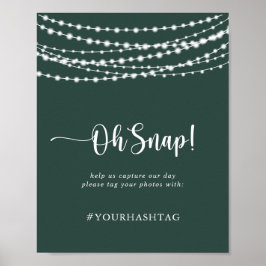 Bruiloft Oh Snap Rustieke String Lights Groen Poster