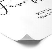 Bruiloft Olijfblad Groene Favor Sign Poster (Hoek)