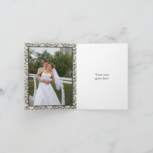 Bruiloft olijftak krans Bedankt foto (Binnen)