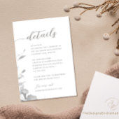 Bruiloft Omhulling Kaart Minimalistische Bloemen D