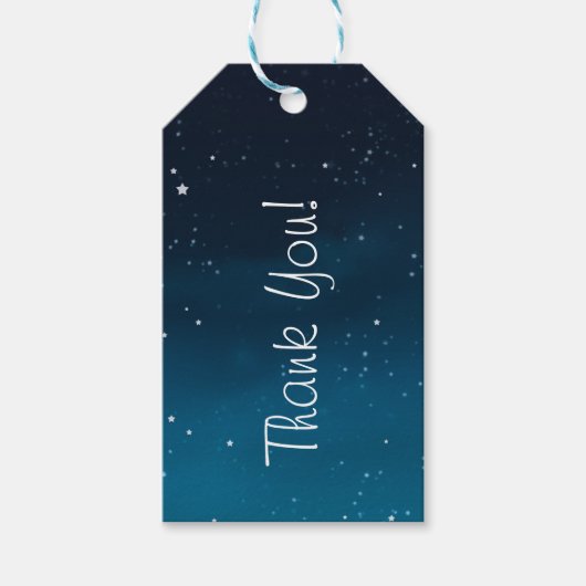 Bruiloft onder de sterren Dank u geschenk labels Cadeaulabel (Voorkant)