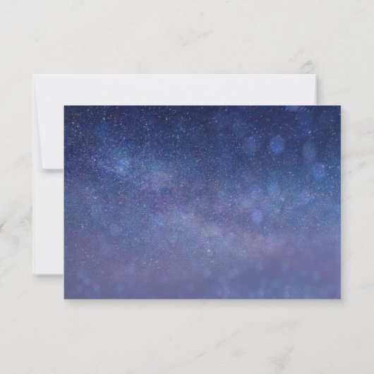 Bruiloft onder de sterren RSVP kaart set (Achterkant)