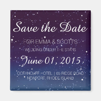 Bruiloft onder de sterren Save the Date PAARSE Magneet