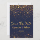 Bruiloft onder de sterren Save the Date Uitnodigin (Voorkant)
