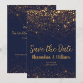 Bruiloft onder de sterren Save the Date Uitnodigin (Voorkant / Achterkant)